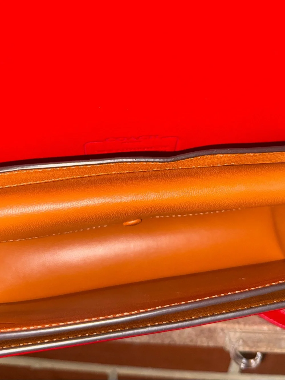 Coach Women's Luxe Refined Calf Leather Bandit Shoulder Bag in Bold Red